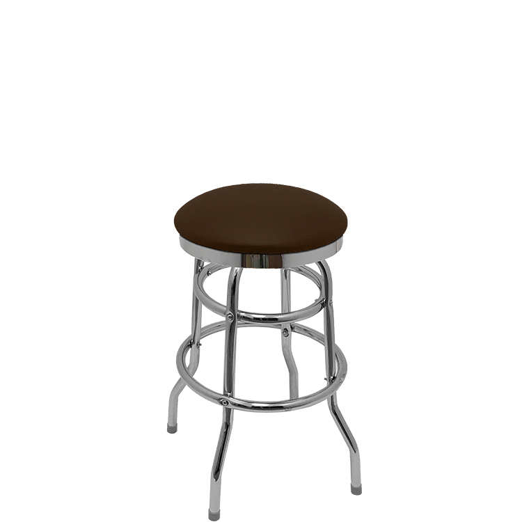 Heavy Duty SlimLine 500 LB Button Top Swivel Bar Stool with Double Rung ...