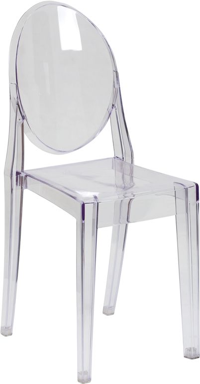 HUSKY Seating® Ghost 700 LB Transparent Indoor-Outdoor Stacking Event Chair