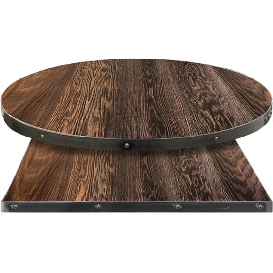 Fortress Table Top, Charred Darkwash, Oak, 24" x 60"