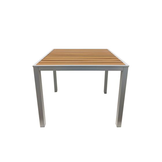 Teak Series Table - 30" x 30" - Brown slats