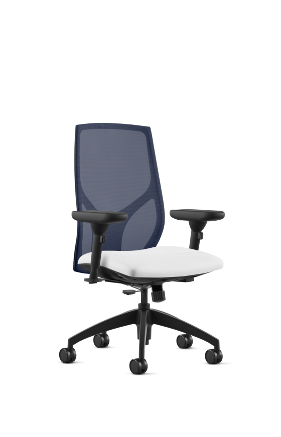 9to5 Seating Vault Mesh Mid-Back 300 LB Office Chair, Adjustable Back, Seat Slider, Simple Synchro-Tilt Control, Height Adjustable Pivot Arms