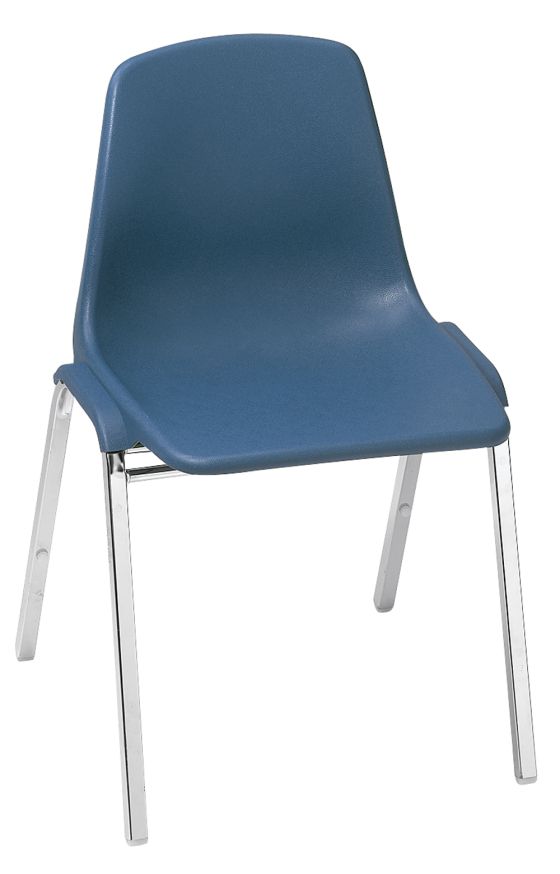 4 PACK NPS 8100 Series Commercial Stacking Chair-Blue