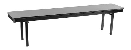 NPS® 15" x 72" Max Seating 1000 LB Folding Bench, Particleboard Core - Custom Laminate Top, Black 3MM Edge Banding