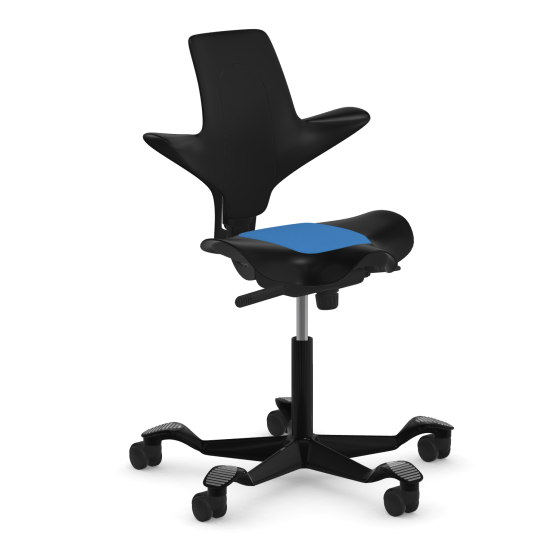 Hag Capisco Puls Ergonomic Office Chair, Plastic Back & Seat with Fully Upholstered Cushion