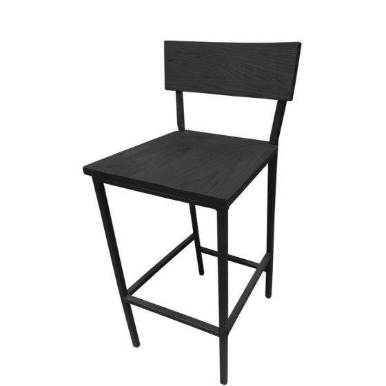 Timber Series 500 LB Restaurant Bar Stool, Black