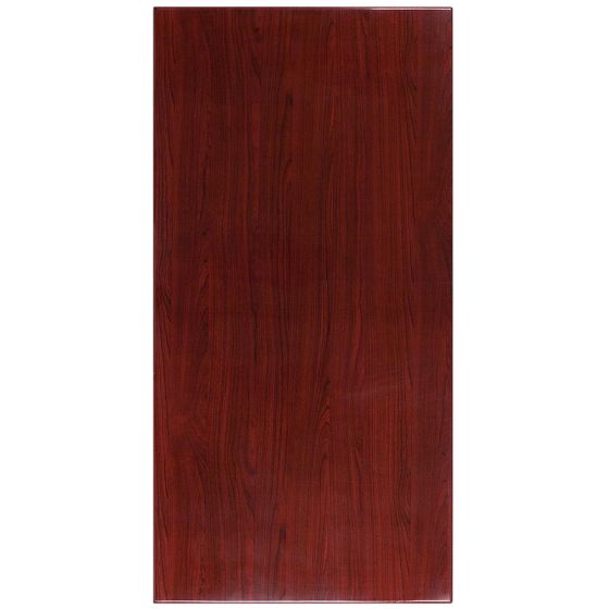 Pro-Tough Commercial Rectangular Resin Mahogany Table Top-30" W x 60" L