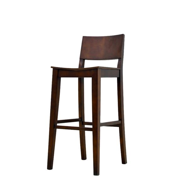 Latitude Series Wood Restaurant Bar Stool - Walnut Finish