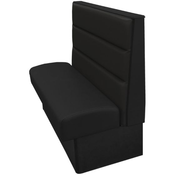 Luther Restaurant Booth with Horizontal Channel Back - Single - 60" W