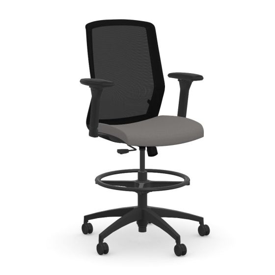 9to5 Seating Neo 300 LB Mesh Mid-Back Counter Height Office Stool with Simple Synchro-Tilt Control and Height & Width Adjustable Arm with Pivot & Swivel Pad