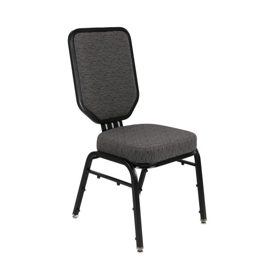 NPS® 9600 Series Premium Fabric Upholstered Flex-Back 300 LB Banquet Chair, Morticia Onyx - Model 9690-BG