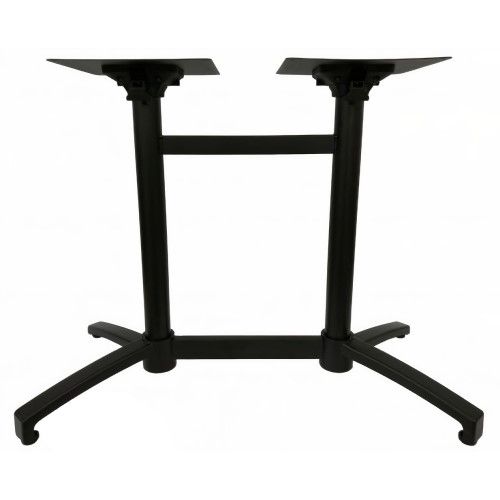 Black Aluminum Folding Restaurant Table Base, 19” x 36”, Standard Height