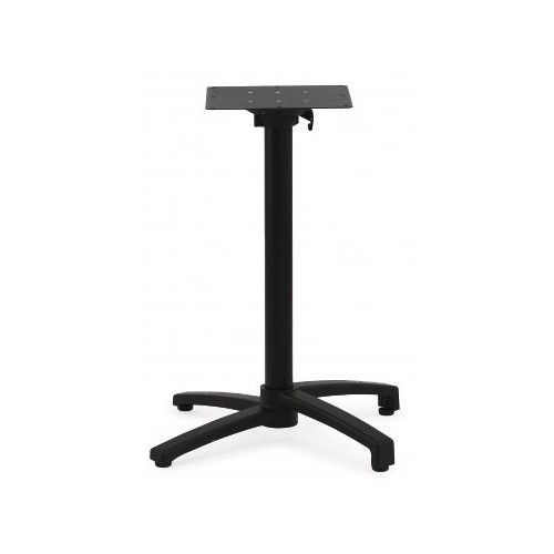 Black Aluminum Folding Restaurant Table Base, 26” x 26”, Standard Height