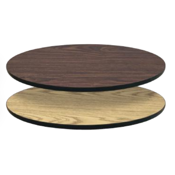 Two-Sided Table Top, Oak or Walnut, 24" Round