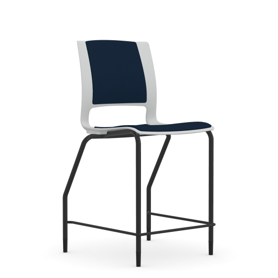 9to5 Seating Vox 300 LB Counter Height Stool, Fully Upholstered, Armless
