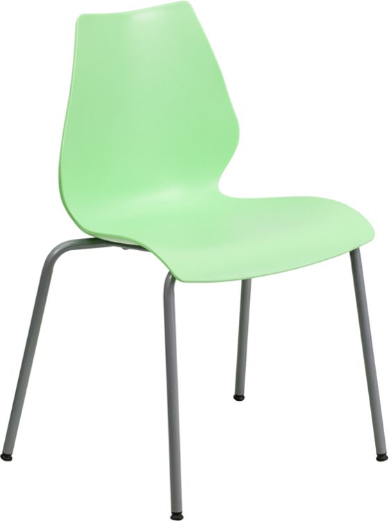 HUSKY Seating® 770 LB Designer Ergonomic Stack Chair with Lumbar Support-Light Green