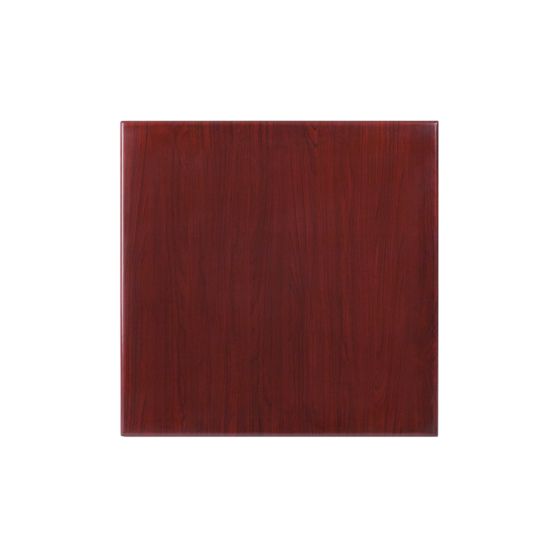 Pro-Tough Commercial Square Resin Mahogany Table Top-24" W x 24" L