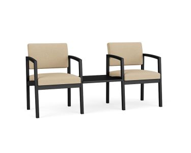 Lesro Lenox Steel® 2 Chairs With Connecting Table