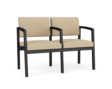 Lesro Lenox Steel® Heavy Duty 2 Seat Sofa With Center Arms