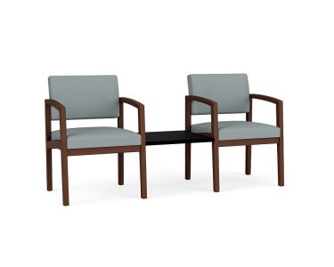 Lesro Lenox Wood® 2 Chairs With Connecting Center Table - Laminate