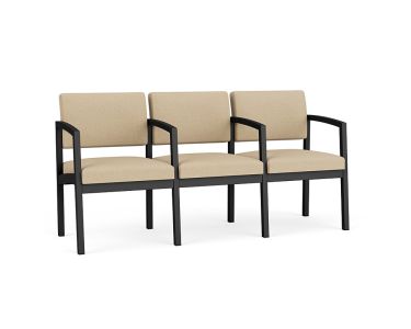 Lesro Lenox Steel® Heavy Duty 3 Seat With Center Arms Sofa