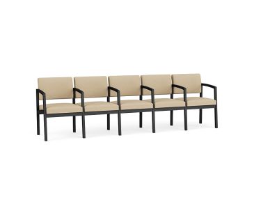 Lesro Lenox Steel® Heavy Duty 5 Seat With Center Arms Sofa