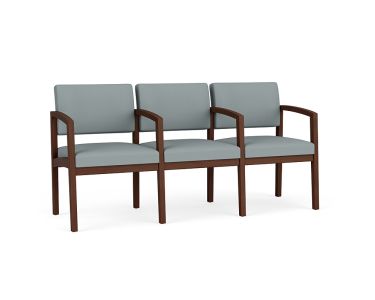 Lesro Lenox Wood® Heavy Duty 3 Seat With Center Arms Sofa