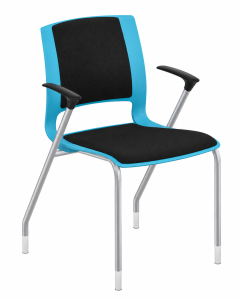 9to5 Seating Vox 300 LB Four-Leg Stacking Chair - Fully Upholstered