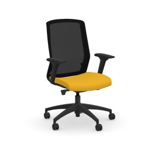 9to5 Seating Neo 300 LB Mesh Mid-Back Office Task Chair with Weight Balanced Synchro Control and Six Way Adjustable Arms