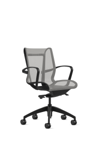 9to5 Seating Cydia 300 LB Mesh Mid-Back Office Chair, Knee Tilt Control, Soft Touch Polyurethane Arms