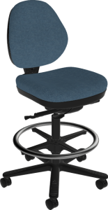 Sitmatic GoodFit® 450 LB 24/7 ESD Adjustable Low Back Medium Height Drafting Stool with Small Seat, Rocking & Seat Depth Adjustment
