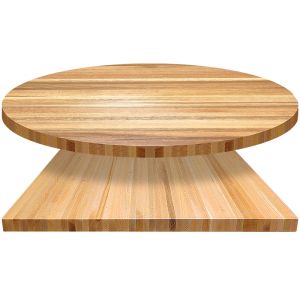 Solid Wood Butcher Block Storing Drop Leaf Table Top, Premium, Maple, 42" x 42" to 60" Round