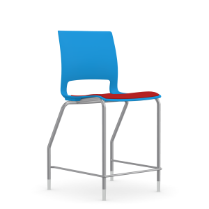 9to5 Seating Vox 300 LB Counter Height Stool, Upholstered Seat, Armless