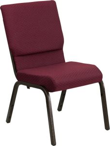 HUSKY Seating® 800 LB Heavy Duty Burgundy Patterned Fabric Auditorium Chair - Gold Vein