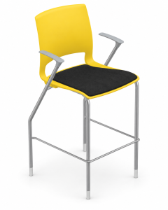 9to5 Seating Vox 300 LB 30 in. Bar-Height Stool - Upholstered Seat