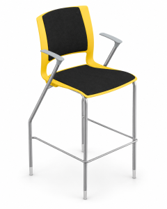 9to5 Seating Vox 300 LB 30 in. Bar-Height Stool - Fully Upholstered