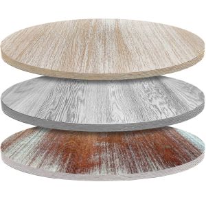 Whitewash Wood Veneer Table Top - 2" thick - 30" Round