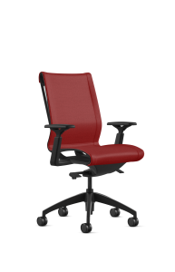9to5 Seating Cydia 300 LB Upholstered High-Back Executive Office Chair, Knee Tilt Control, 6-Way Adjustable T-Arms