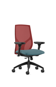 9to5 Seating Vault Mesh Mid-Back 300 LB Office Chair, Adjustable Back, Seat Slider, Simple Synchro-Tilt Control, 6-Way Adjustable Arms