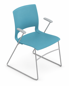 9to5 Seating Vox 300 LB Sled-Base Stacking Chair - All Plastic
