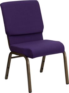 HUSKY Seating® 800 LB Heavy Duty Fabric Stack Auditorium Chair - Gold Vein-Purple