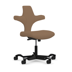Hag Capisco Ergonomic Office Chair with Fully Upholstered Back & Round Seat, Rocking Tilt Control
