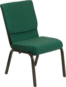HUSKY Seating® 800 LB Heavy Duty Stacking & Ganging Auditorium Chair - Gold Vein-Dark Green