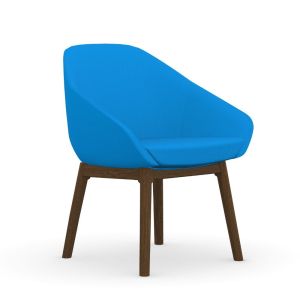 9to5 Seating Jax 300 LB Side Chair with Wood Base