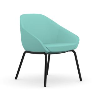 9to5 Seating Jax 300 LB Side Chair with 4 Metal Legs