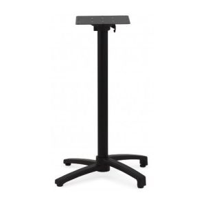 Black Aluminum Folding Restaurant Table Base, 26” x 26”, Bar Height