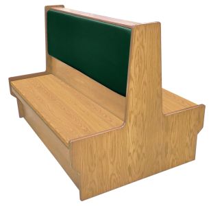 Shepard Engineered Wood Restaurant Booth with Upholstered Backrest - Double - 96" W