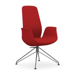 9to5 Seating Ellie High-Back 300 LB Lounge Chair with Graphite Gray Wire-Frame Base