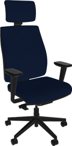 Sitmatic AutoSit.™ 450 LB 24/7 Adjustable High Back Conference Chair with Rocking, Headrest & Adjustable Arms