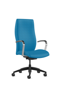 9to5 Seating Acclaim High-Back 300 LB Executive Office Chair, Heavy Duty Synchro Tilt Control, Chrome Cantilever Arms