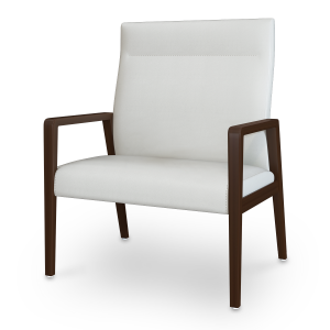 Kwalu Valdina Wallsaver 34” Extra Wide 500 LB Big and Tall Guest Chair with Fixed Tall Back